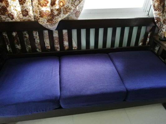כיסוי כרית למושב ספה כחול photo review